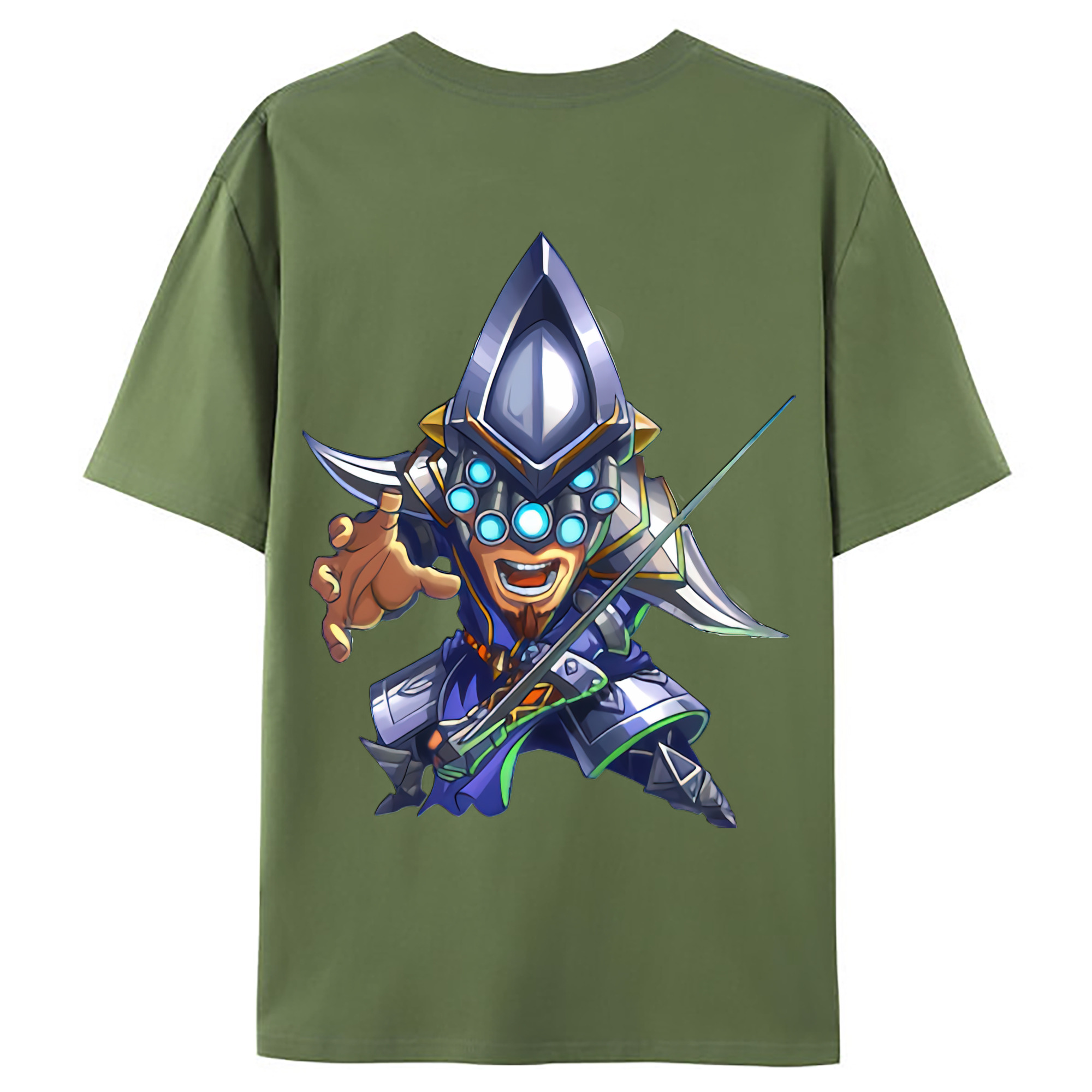（画像用） リーグ・オブ・レジェンド League of Legends LOL 綿100％ メンズ半袖Tシャツ（バックプリント） 通気性